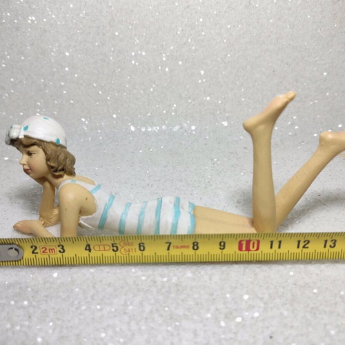Bathing girl used, decorative fragile resin figure