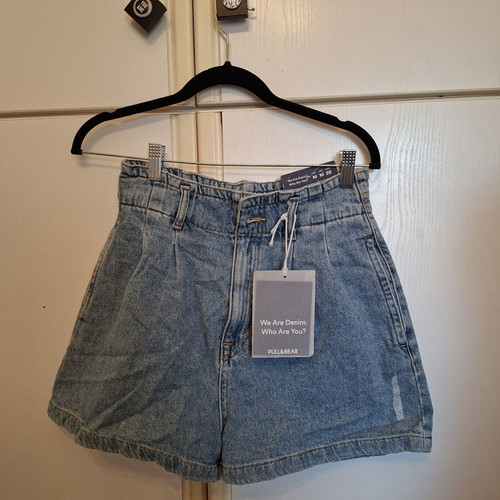 Pull & Bear Wide Denim Shorts new, size M 38 10, blue