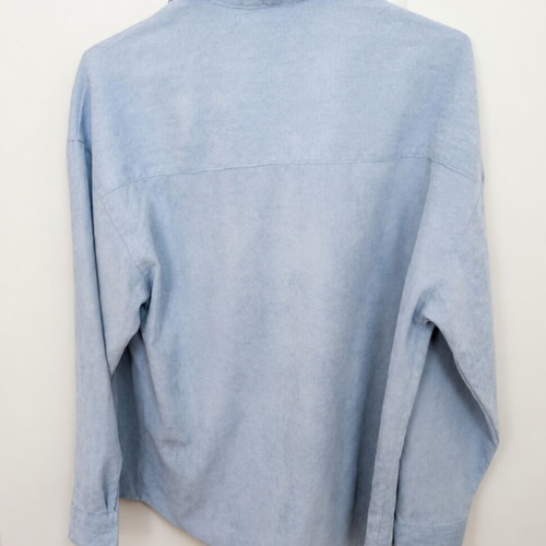 Stradivarius Light Blue Corduroy Shirt Size S Like New