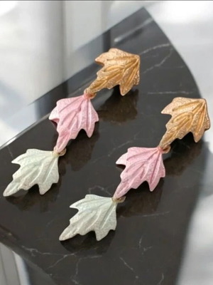 Earrings new in pink and gold shades