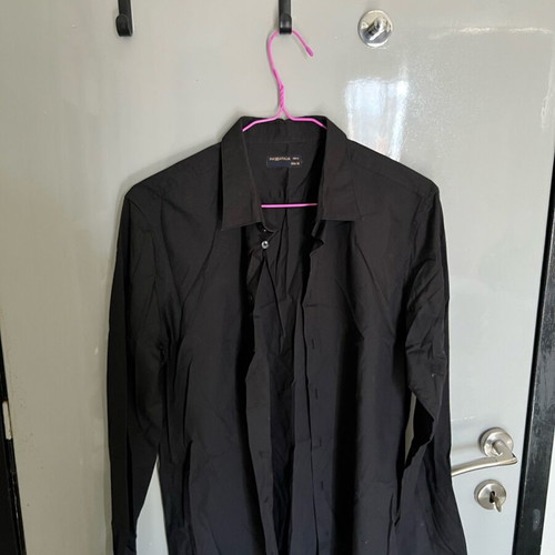 Piazza Italia shirt black, size L, like new, formal