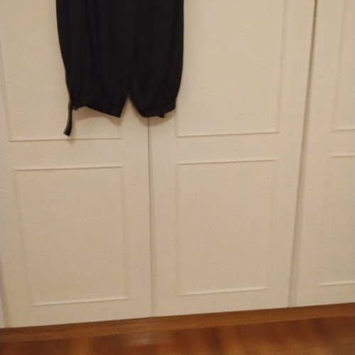 Women's black jersey set with gold belt and jacket used