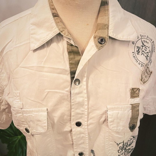 G-Paul Vintage Short Sleeve Sons of Sin Shirt like new, black and white