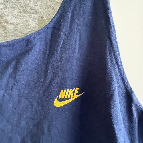 Nike vintage men's sports shirt used, size Large, gray and blue