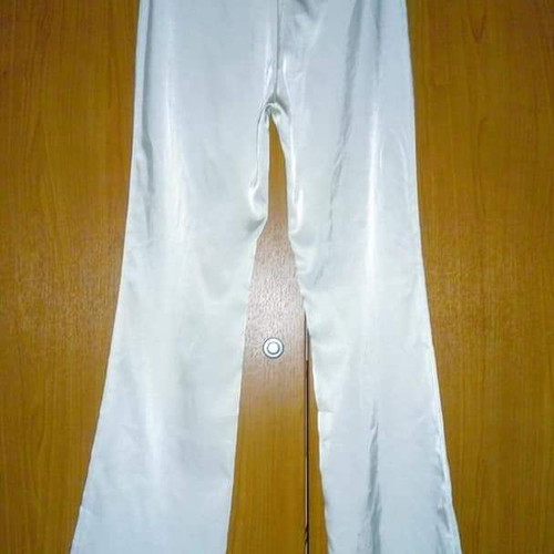 White high-waisted flare pants like new, size M