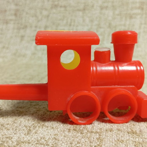 Plastic Vintage Whistle Train Pack of 2, Greek Festival Toy 1960s