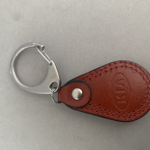Leather vintage KIA keychain like new, classic logo