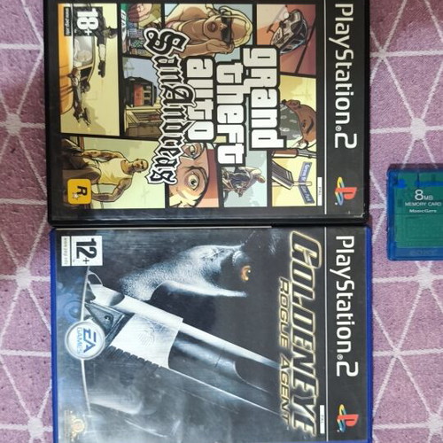 PlayStation 2 (PS2) used with 10 games and memory card