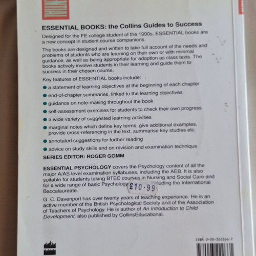 Essential Psychology The Collins Guide to Success book by G C Davenport