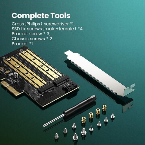 Ugreen PCIe 3.0 x4 expansion card adapter for SSD M.2 M-Key and B-Key new