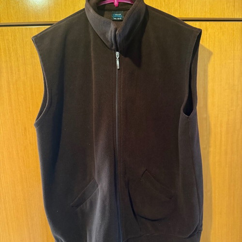 Brown fleece sleeveless vest new, size 3XL