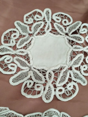 Old lace embroidery used