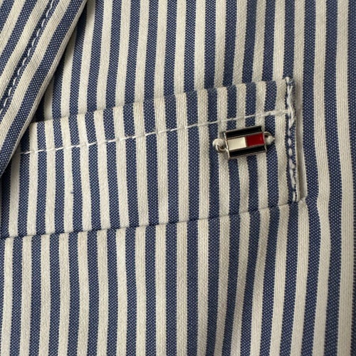 Tommy Hilfiger Striped Jacket Size S Like New Blue and White Spring
