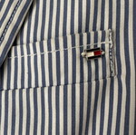 Tommy Hilfiger Striped Jacket Size S Like New Blue and White Spring