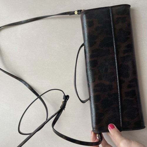 Zara shoulder bag like new, leopard print, black and brown