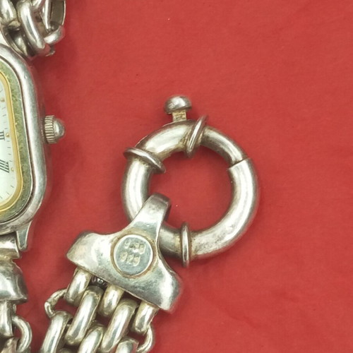 Loisir 925 silver watch used, 14k gold plated, 18cm