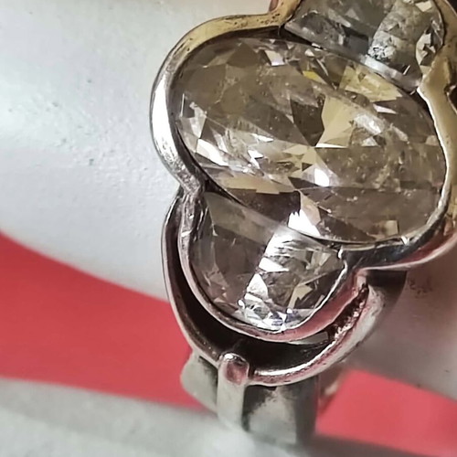 Silver ring 925 with Swarovski, like new, vintage style, size 15(55)