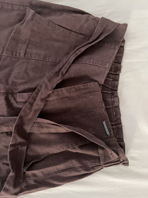 Brown cropped pants like new, breathable fabric, size S