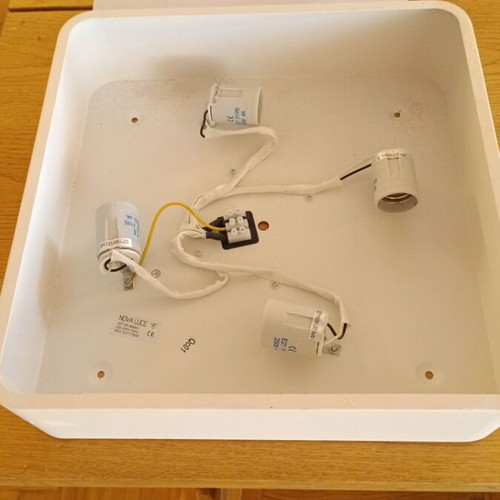Ragu Nova Luce ceiling light square with metal frame and acrylic diffuser like new