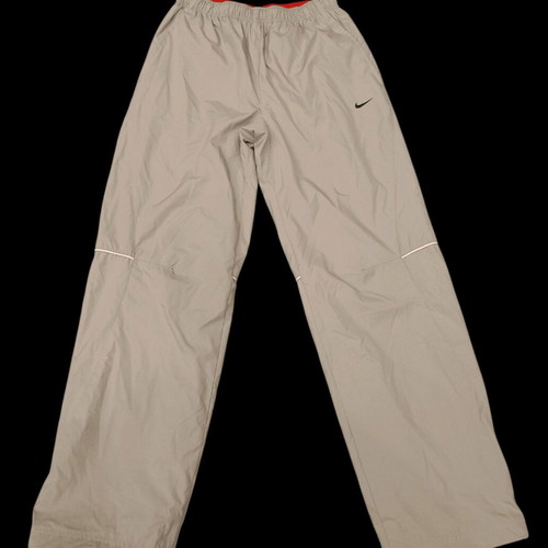 Vintage Nike Tech Track Pants grey with red waist, like new, size S