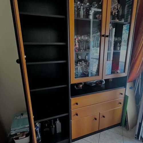 Furniture unit, wood, 2m x 1.4m x 35cm
