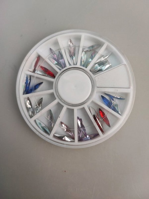Nail decoration new, coloured rhinestones