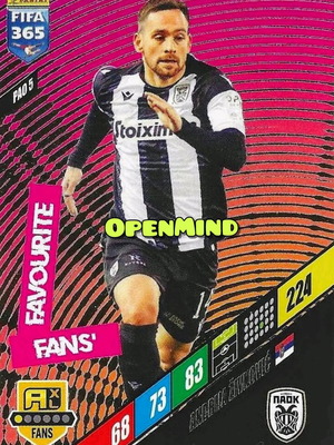 PAO5 Andrija Zivkovic Fans Favourite FIFA 365 2024 Andrenalyn XL card new