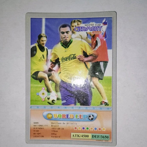 Denilson collectible card used, World Cup 2006, Brazil national team