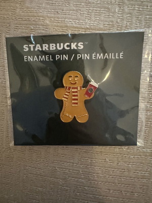 Starbucks χριστουγεννιάτικο εμαγιέ καρφίτσα, σχέδιο Gingerman