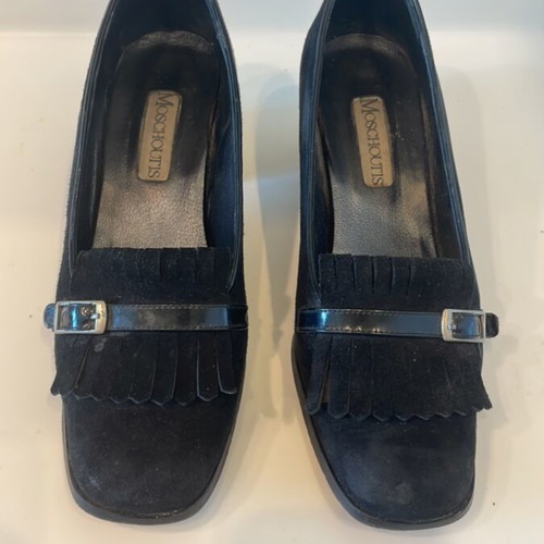 Moschoutis women's suede shoes used, size 39, black