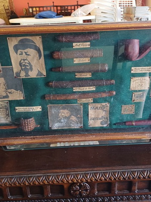 Vintage Sherlock Holmes Shadow Box Wall Decor with Tobacco Theme