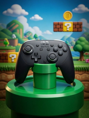 Nintendo Switch 1 & 2 Controller Stand and Cartridge Holder Super Mario Style new