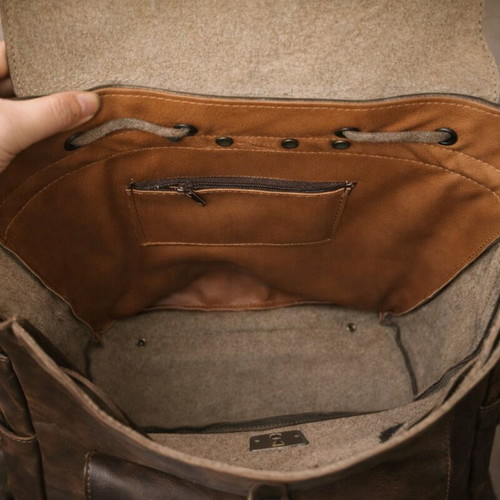 Handmade backpack new from genuine leather Greek craftsmanship brown