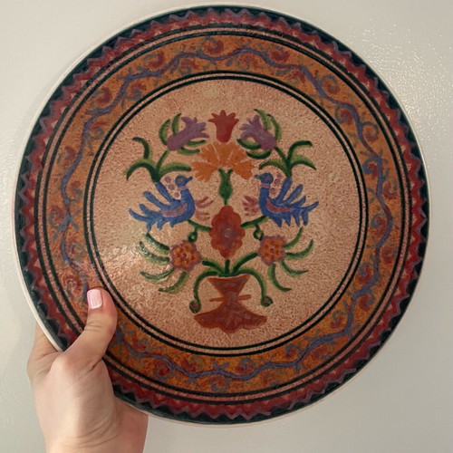 Handmade ceramic plate Manelou like new, diameter 29 cm