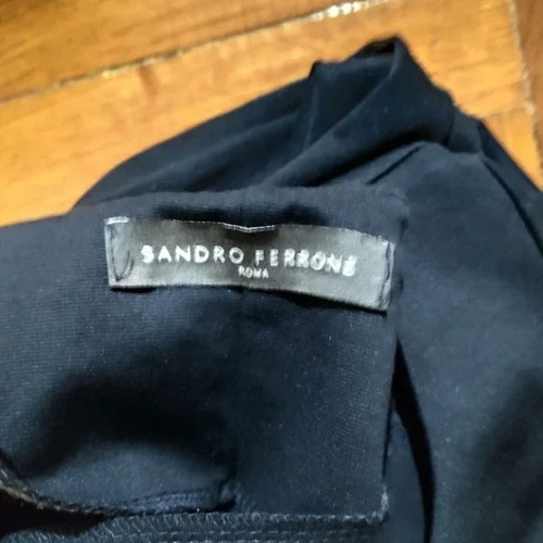Sandro Ferrone elastic pencil dress dark blue XS S like new