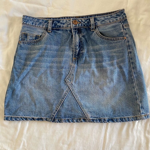 Mini jean skirt Stradivarius light blue, like new, size L