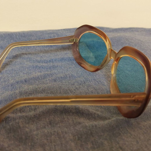 Vintage sunglasses 50s collectible used, horn-rimmed frame
