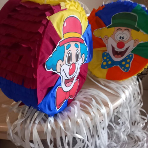 Clown piñata colorful made to order for carnival parties
