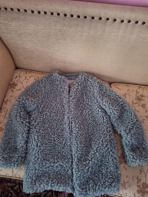 Pull & Bear fleece jacket like new, light velvet, green and turquoise, size M