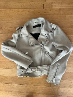 Zara suede style jacket like new, beige, XS