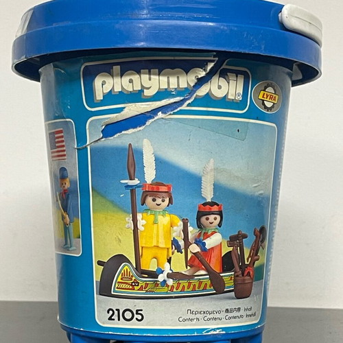 Playmobil Lyra 2105 Indian Couple With Canoe new in sealed bucket