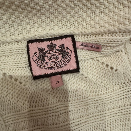 Juicy Couture vintage knitted cardigan size S, like new, cream