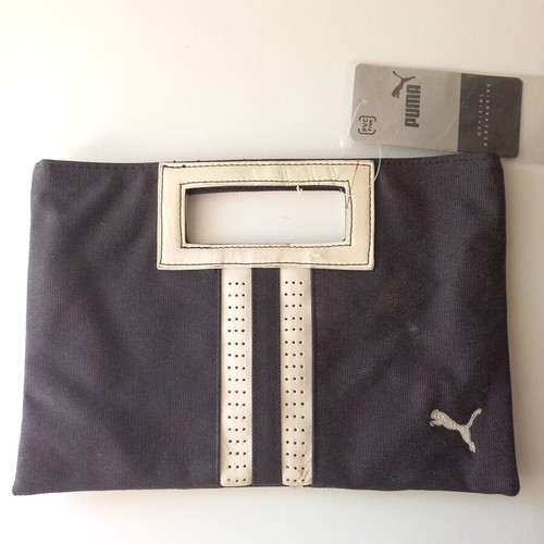 Puma handbag like new, black and beige fabric