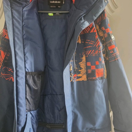Quiksilver Mission Printed Block Technical Snow Jacket XL like new