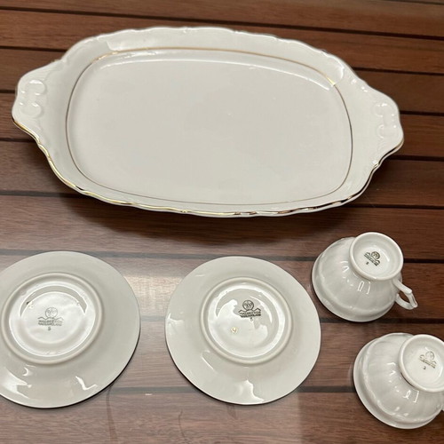 Hutschenreuther Baronesse Gold coffee/tea set new, porcelain with gold detail