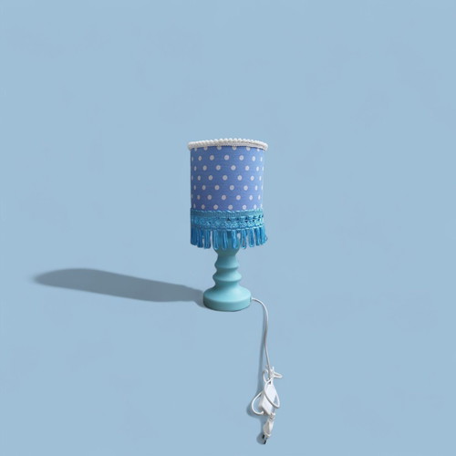 Siel Dots table lamp with mini blue polka dot shade
