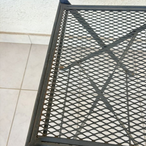 Folding metal outdoor chairs set of 2 used with mesh