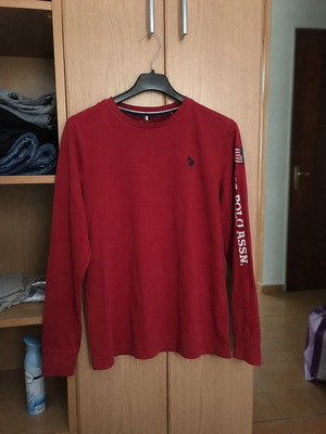 U.S. Polo Assn. long-sleeve shirt red size 14 like new