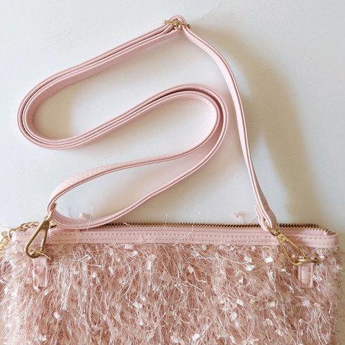 Pink bag with detachable strap new