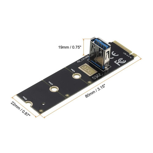 Rise adapter M2 to USB for mining